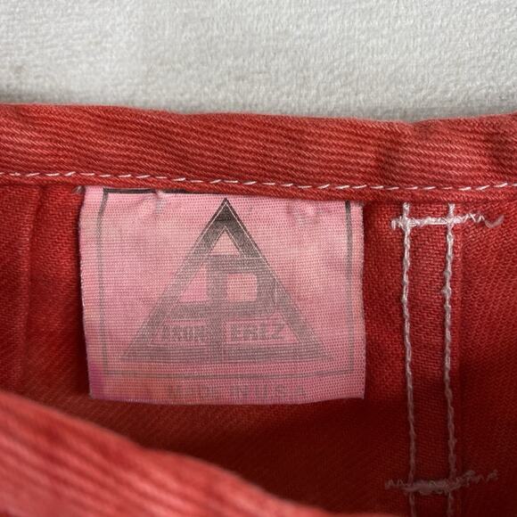 Vtg Erez Shorts Sz 2 Red White Blue Studded Denim Cut Off Raw Hem Made in USA - Picture 3 of 11